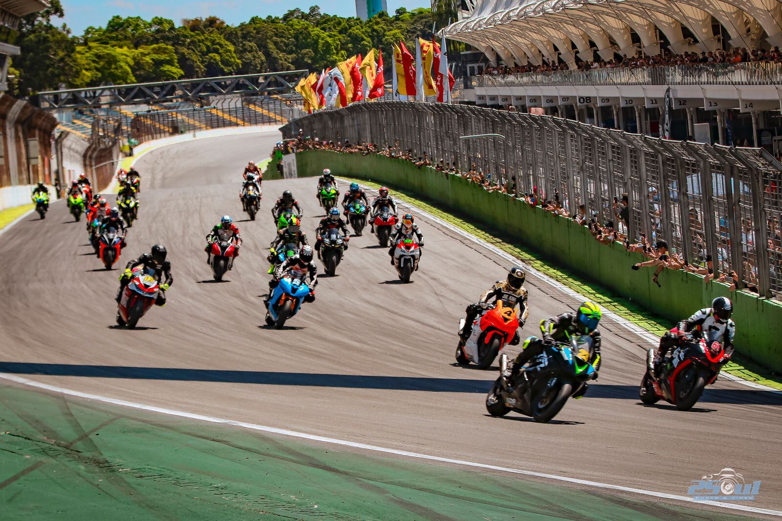 El mendocino Franco Pandolfino, en la primera fecha del Superbike de Brasil./Gentileza