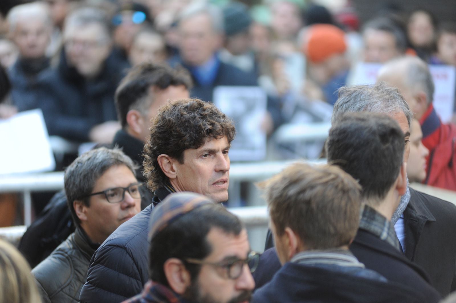 Martín Lousteau en el acto de la AMIA. / Federico López Claro