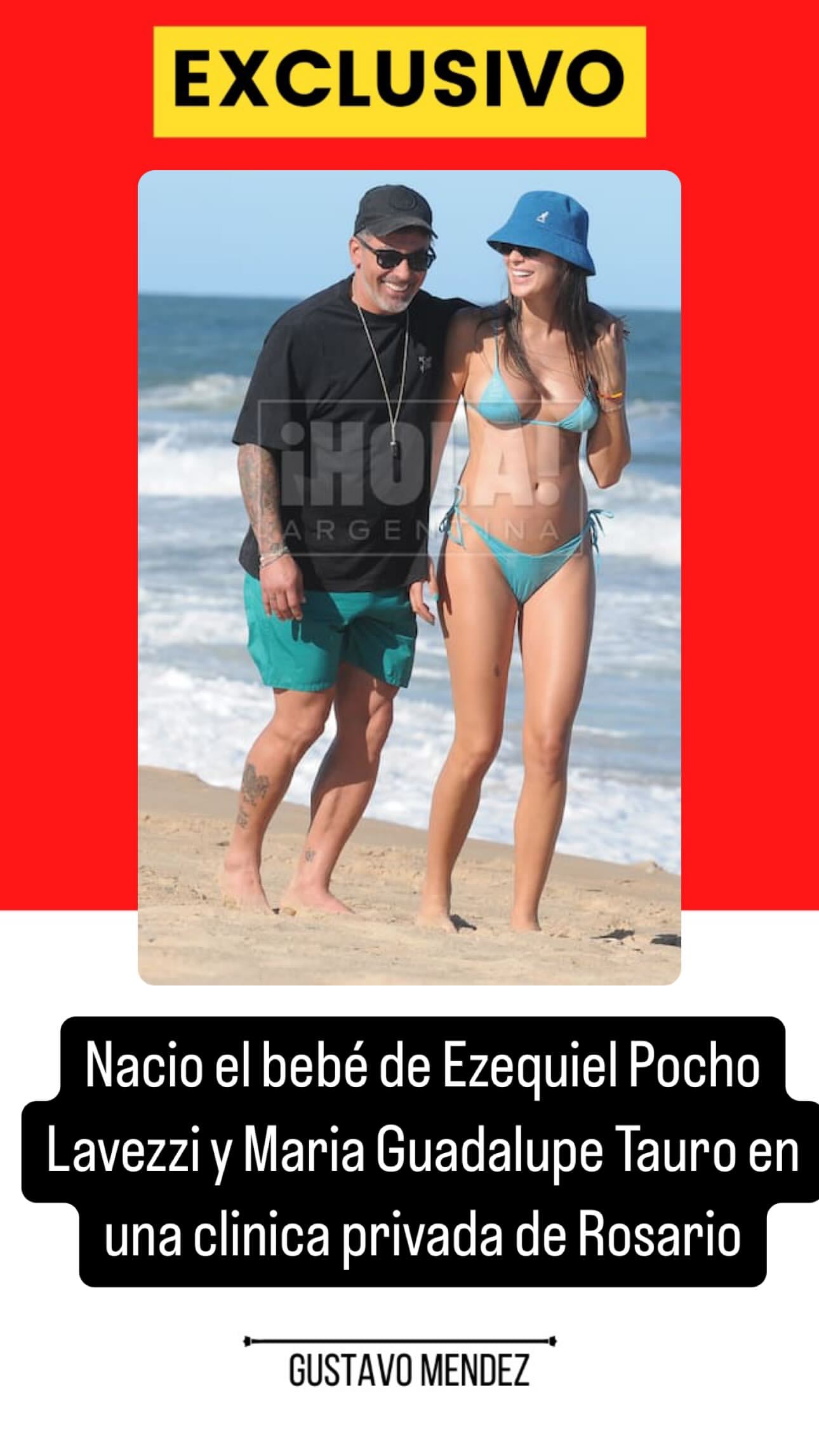 Nació el hijo del Pocho Lavezzi y María Guadalupe Tauro.