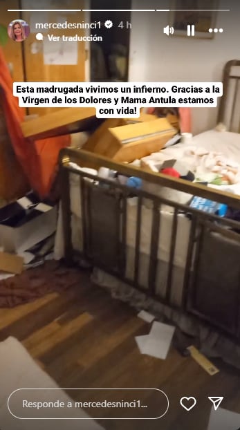 El violento robo a la casa de Mercedes Ninci