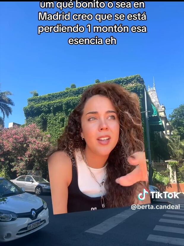 Una española explicó por qué prefiere Buenos Aires a Madrid. Captura: TikTok / @berta.candeal