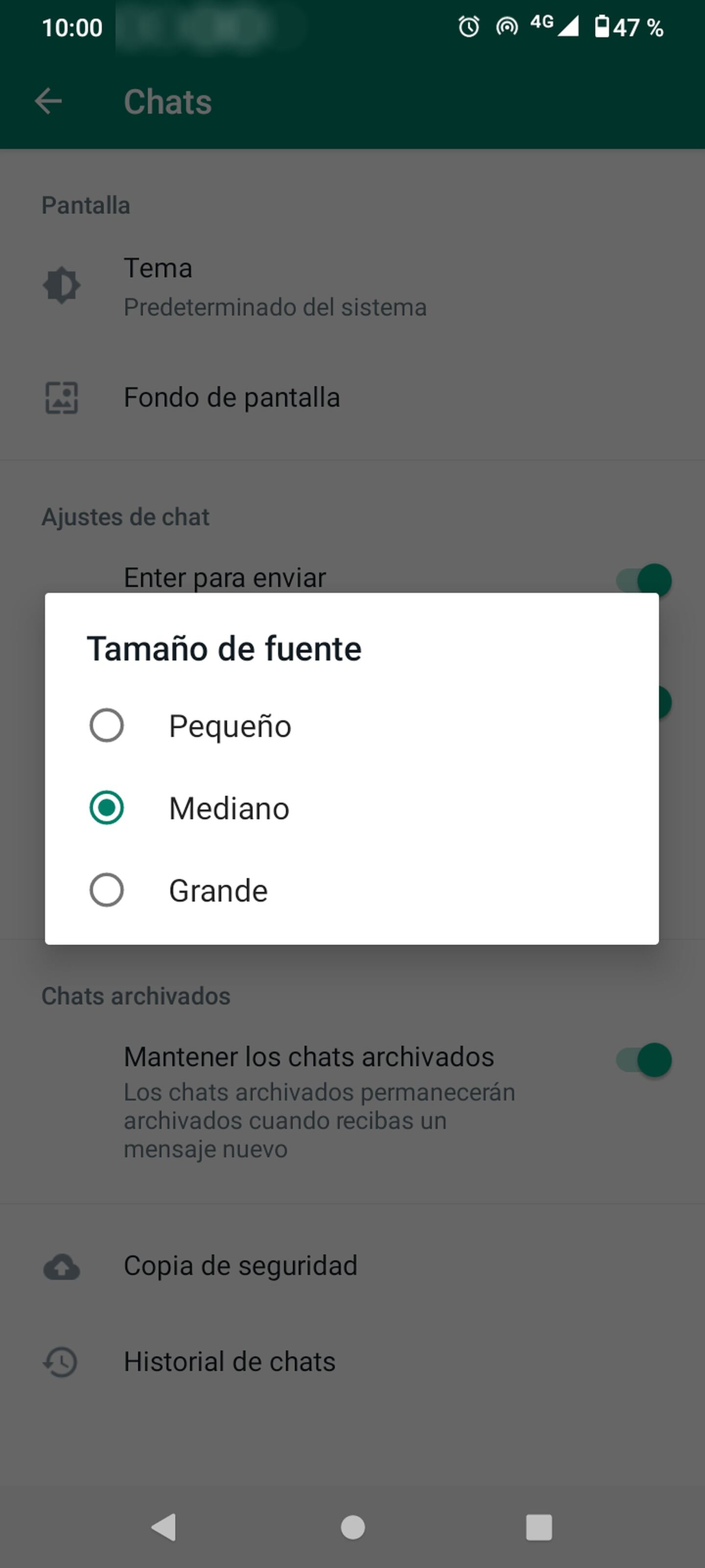 Este es el modo para agrandar la letra de WhatsApp y ver mejor.