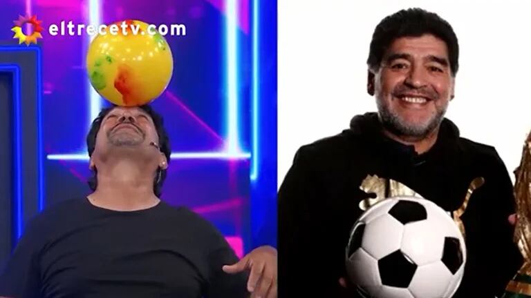 Guido Kaczka presentó a un participante idéntico a Diego Armando Maradona y se quedó sin palabras