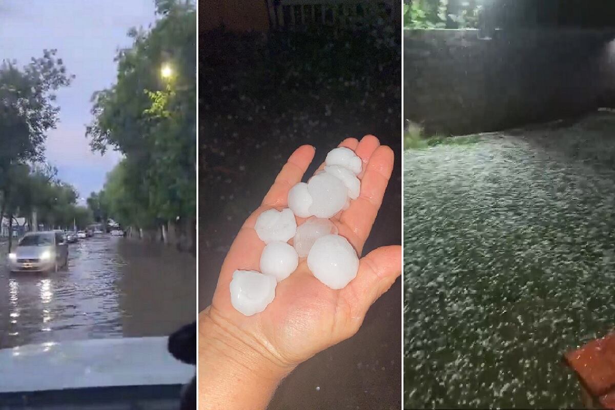 La tormenta con caída de granizo afectó principalmente al este y sur provincial (Gentileza)