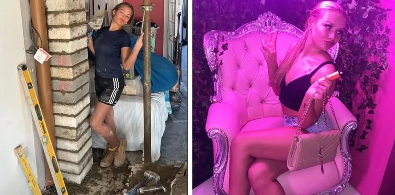 Francesca, la albañil viral: “Todos piensan que tengo que ser modelo, pero dejé todo para trabajar en la construcción”.