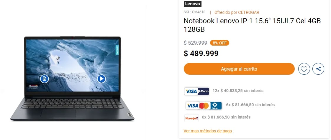 Notebook Lenovo