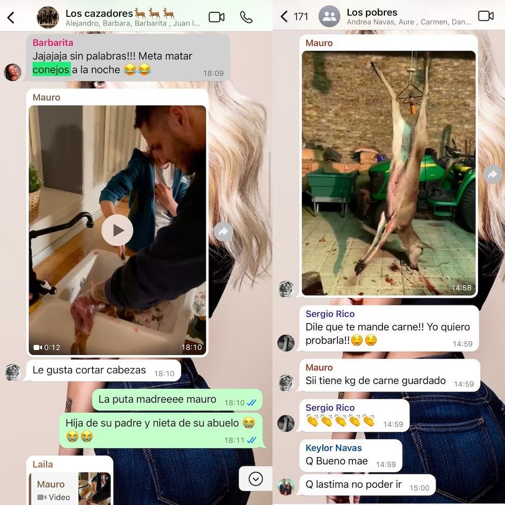 Mauro Icardi caza animales y se muestra junto a una de sus hijas (Gentileza X @martincandalaft)