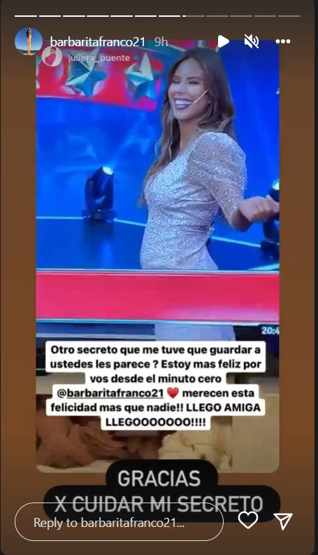 Barby Franco está embarazada y lo anunció en las redes