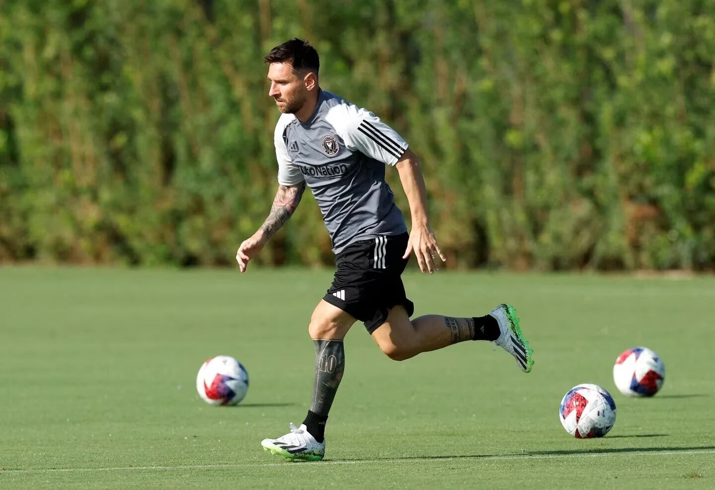 Messi y los priemros entrenamientos