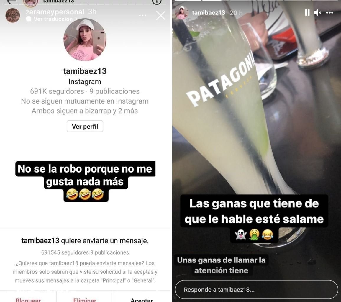  Zaramay y el supuesto mensaje de Tamara Báez. 