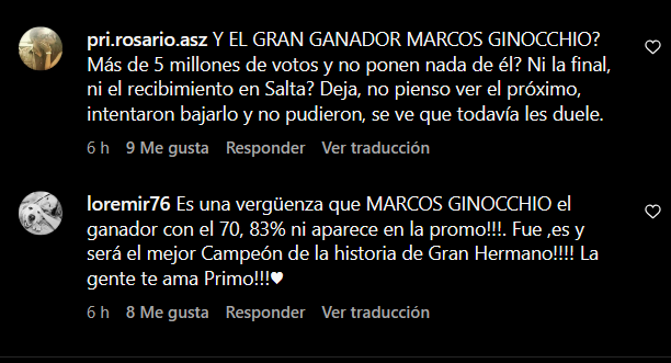 Críticas por no mencionar a Marcos Ginocchio en la promo de Telefe