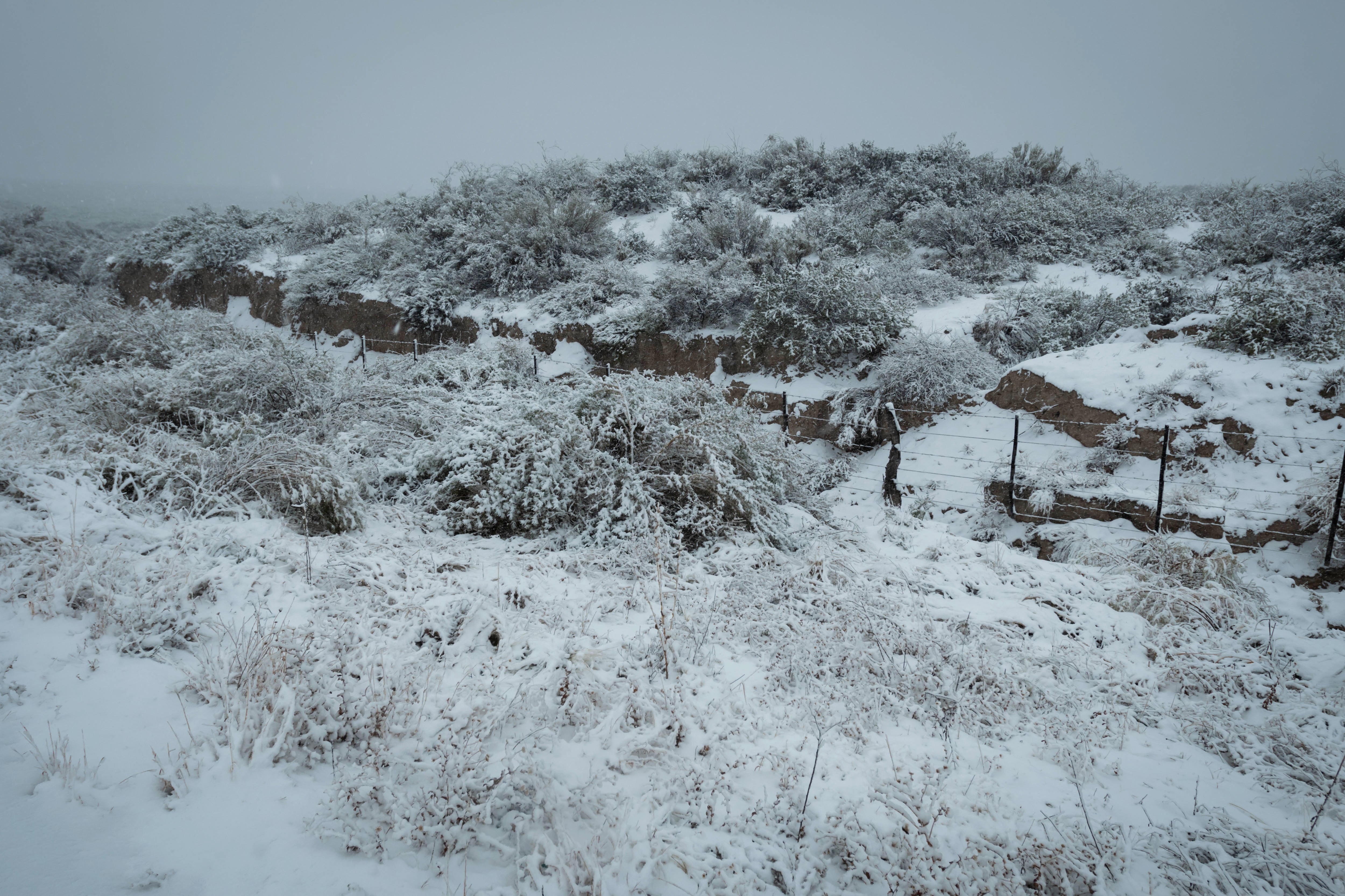 Cortaron la ruta 86 por las intensas nevadas que une San José con Ugarteche.