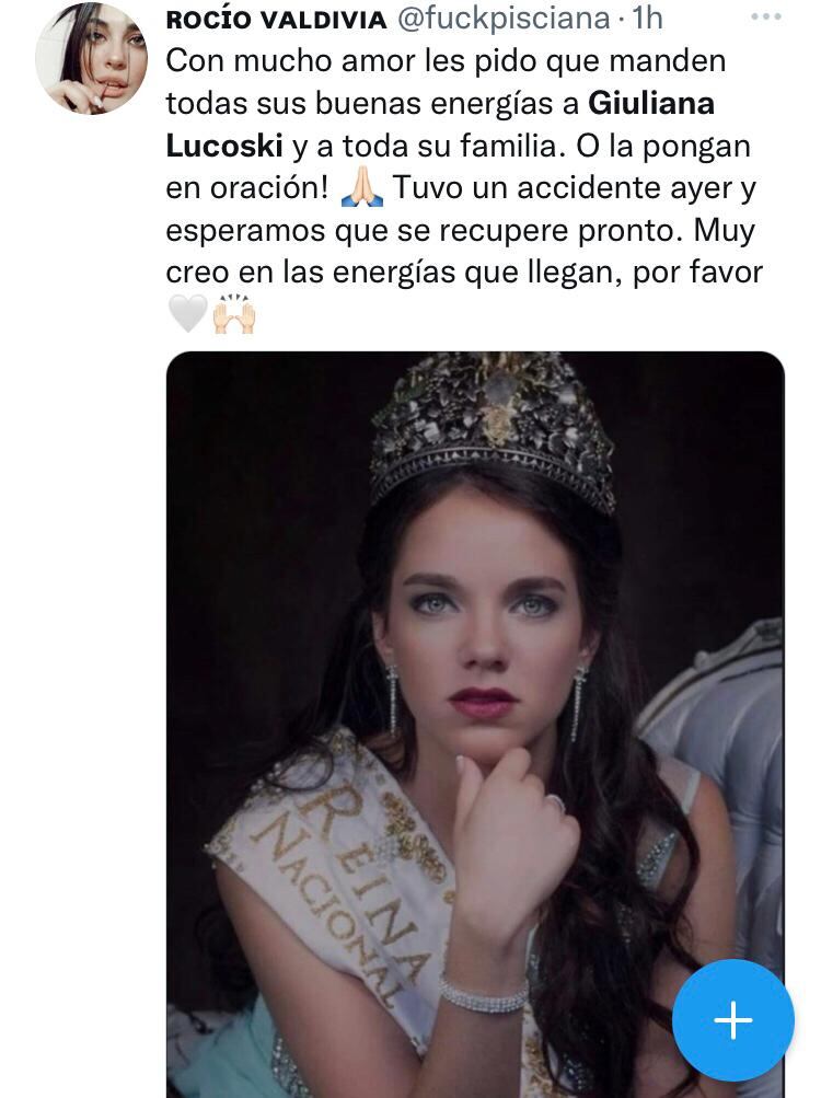 Pedido de oración para Giuliana Lucoski.