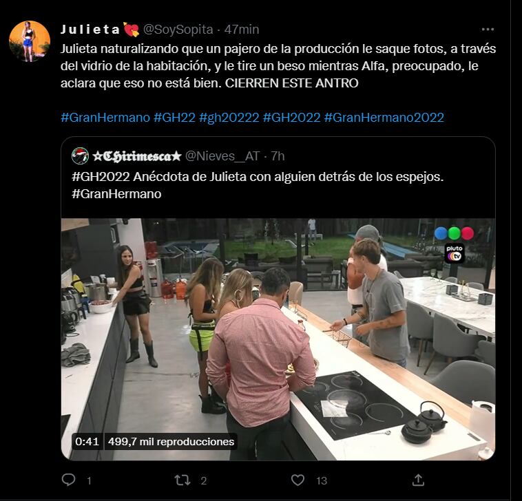 Julieta se cruzó con un productor y en las redes condenaron el hecho