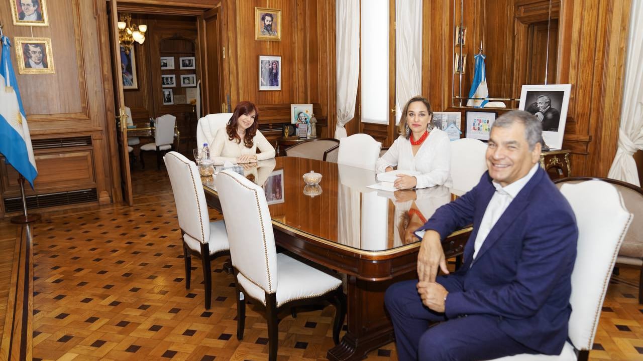 Cristina Kirchner hace pocos días junto con Rafael Correa.