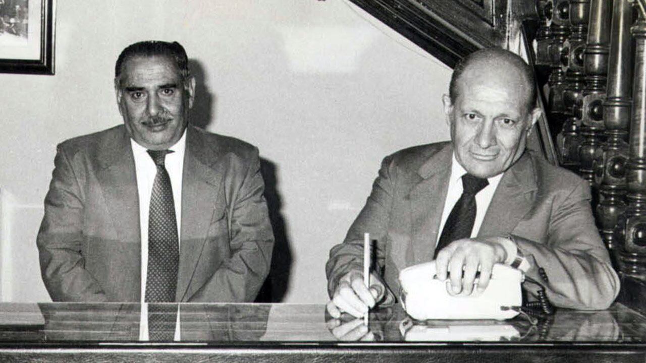 Enrique Sánchez junto a Marcelo Rogelio Dabian (derecha), padre de Marcelo Dabián