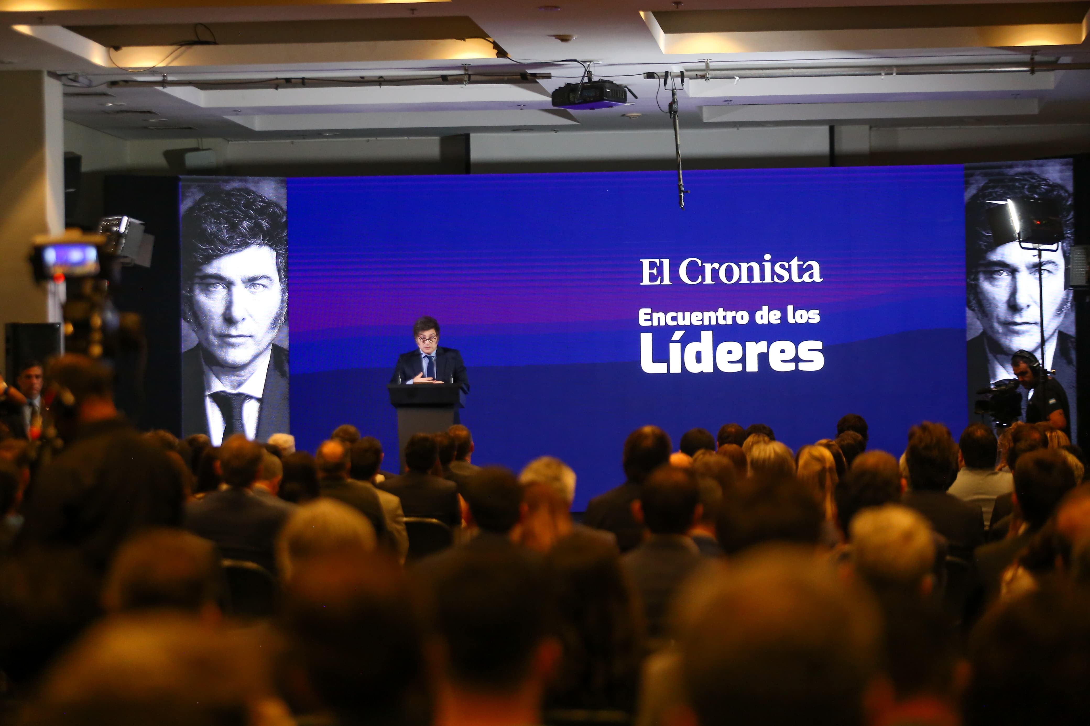 Javier Milei expuso en el Encuentro de Líderes de El Cronista. Foto: Presidencia