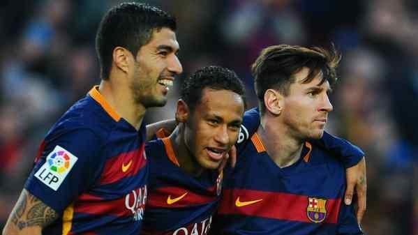 Suárez, Neymar y Messi (Foto AP, archivo)