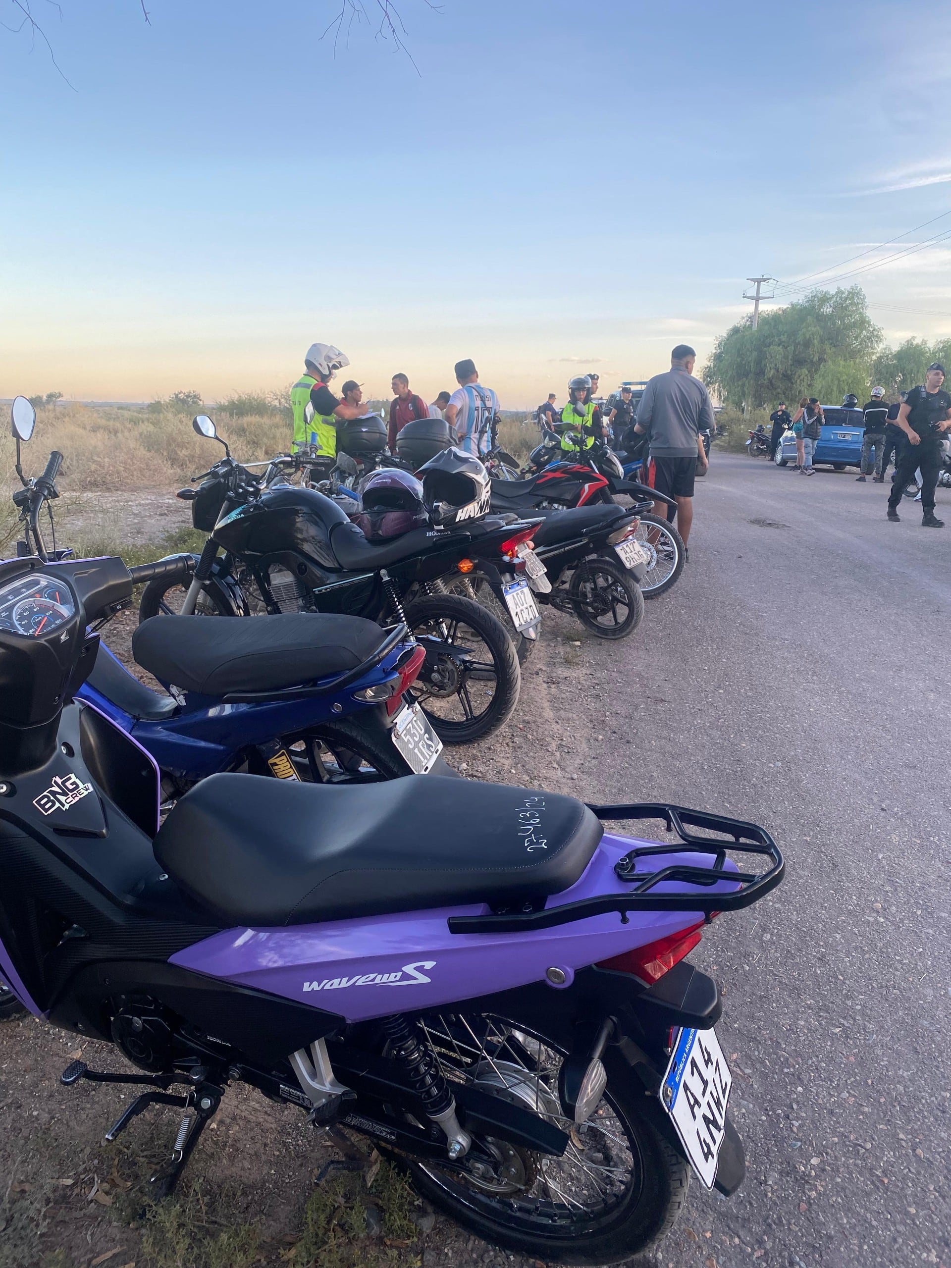 Las picadas ilegales fueron desactivadas en Las Heras. | Foto: Ministerio de Seguridad y Justicia.