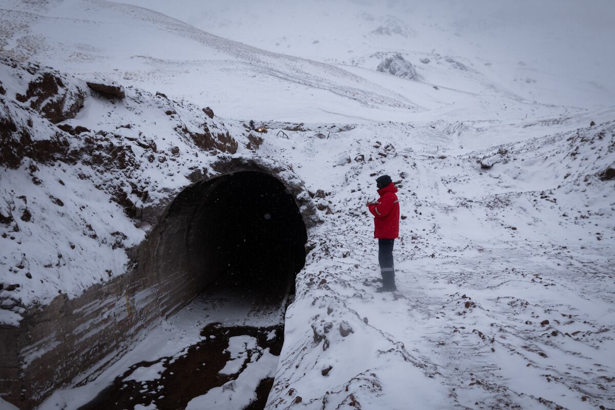 Túnel Caracoles: confirman que los restos hallados son son humanos ni arqueológicos y retomarán las obras en septiembre. Foto: Ignacio Blanco / Los Andes 
