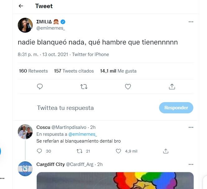 Emilia Mernes desmintió un romance con el Duki.