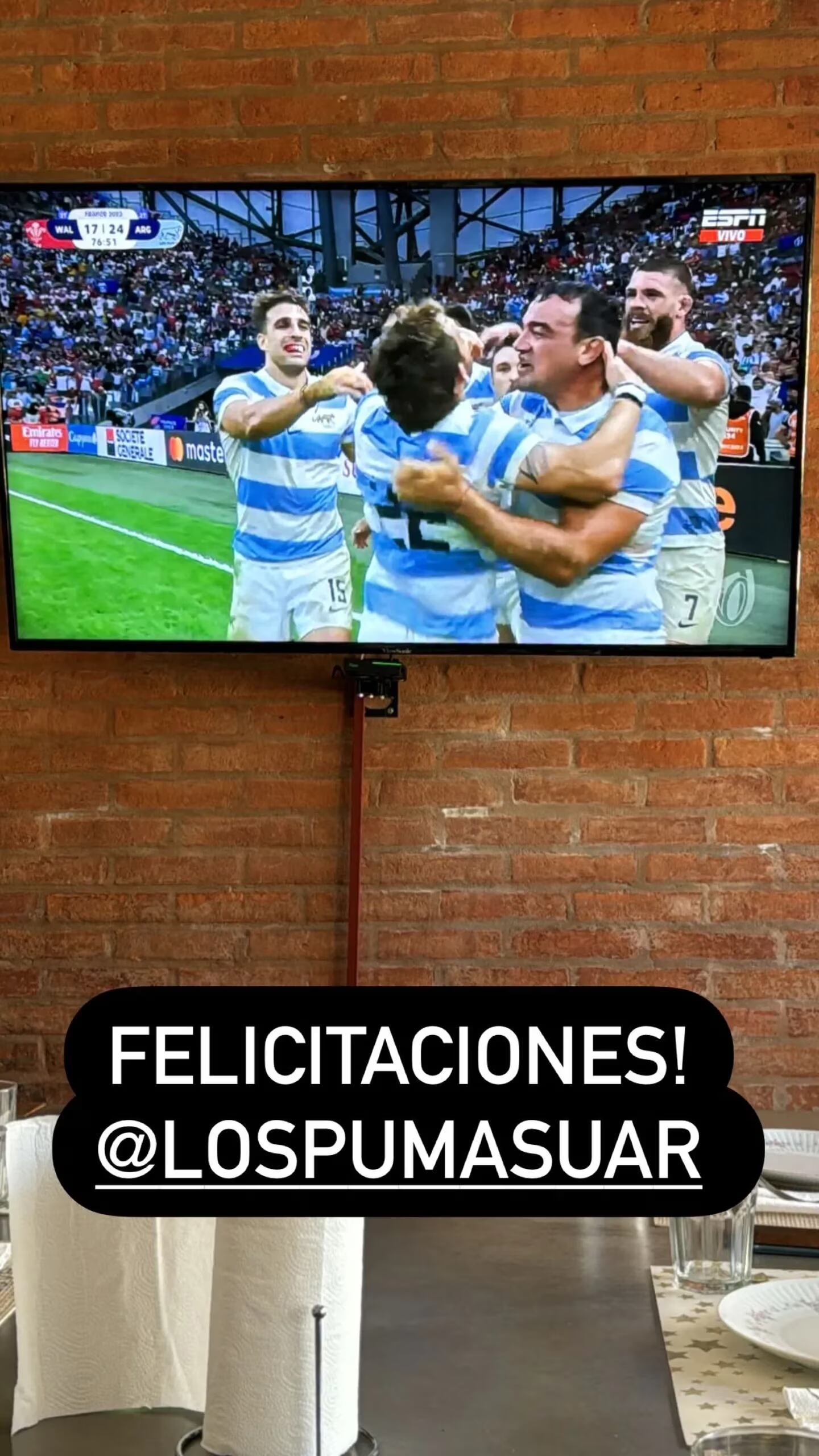 Alexis Mac Allister festejó el triunfo de Los Pumas: Gentileza:TN