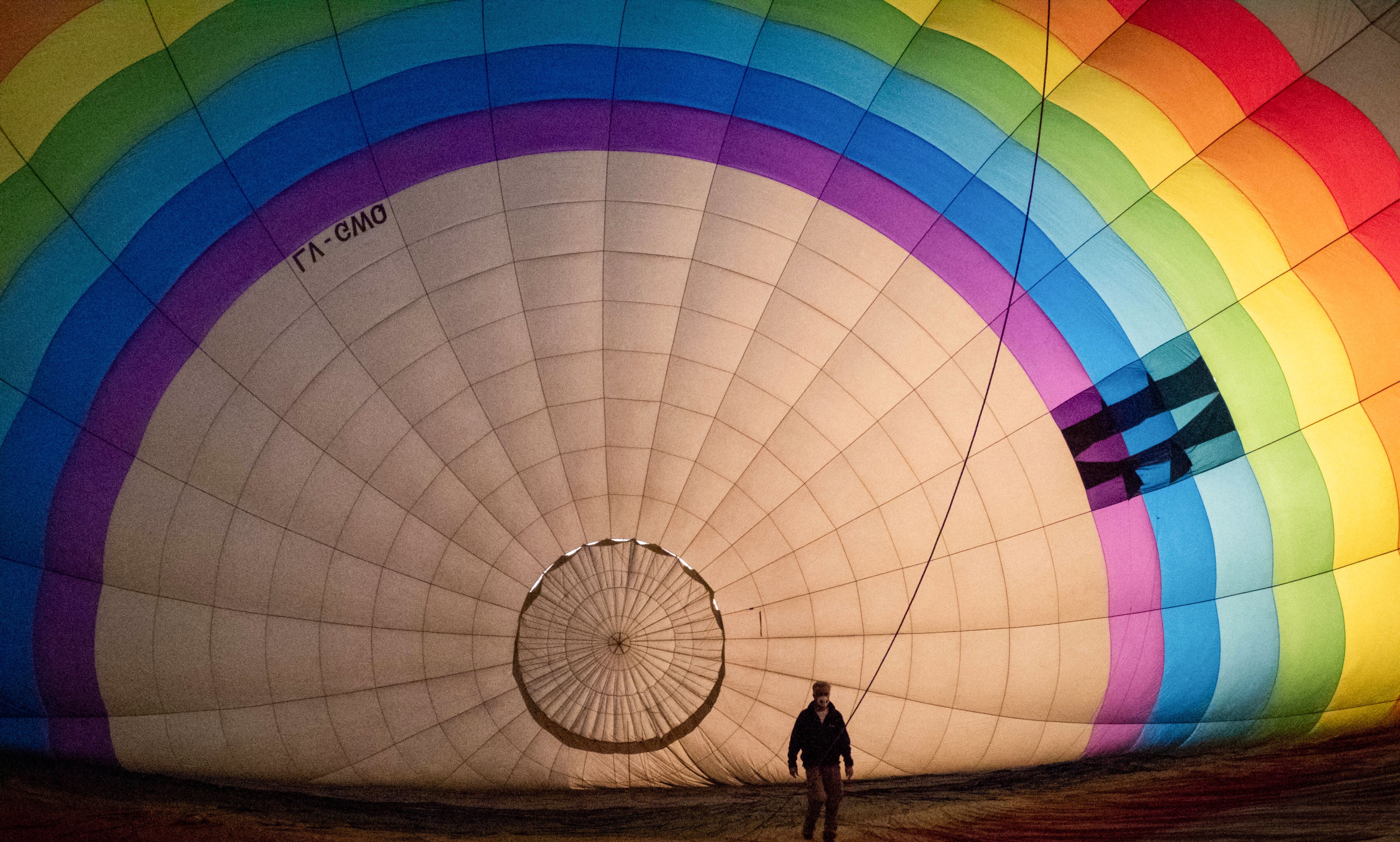 Volvieron los vuelos en globo de Mendoza Balloons en el departamento de Junin. Ignacio Blanco / 