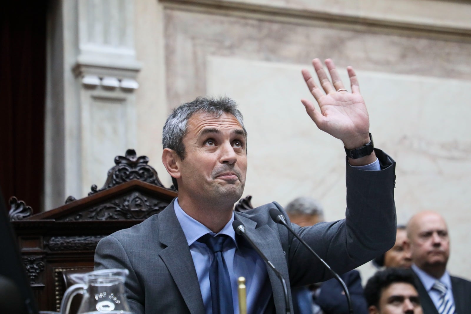 Martin Menem durante el juramento en la Cámara de Diputados. Foto: Gentileza