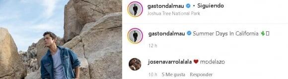 Gastón Dalmau hizo una producción de moda y su novio le dejó un comentario