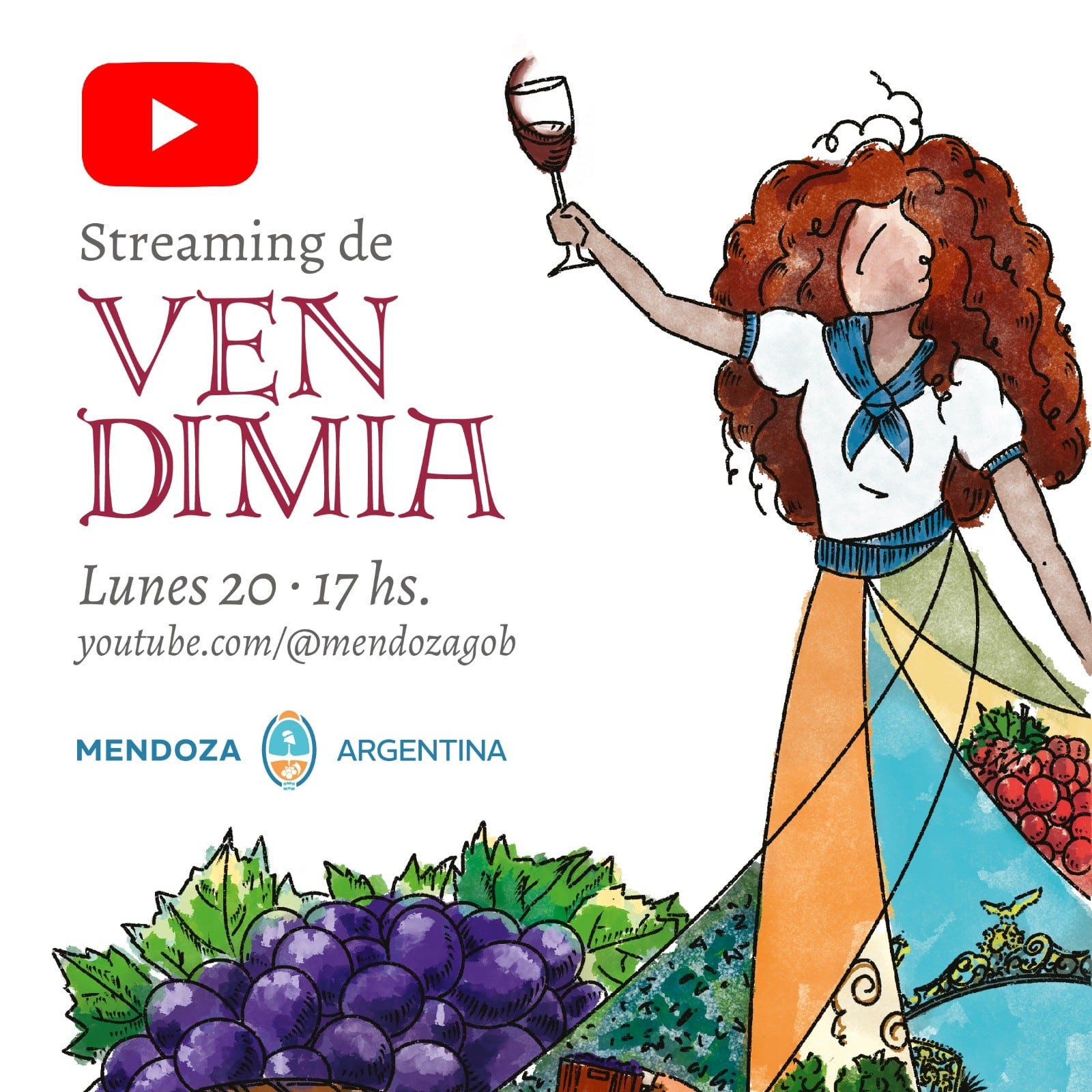 Este lunes llega el “Streaming de Vendimia” por YouTube