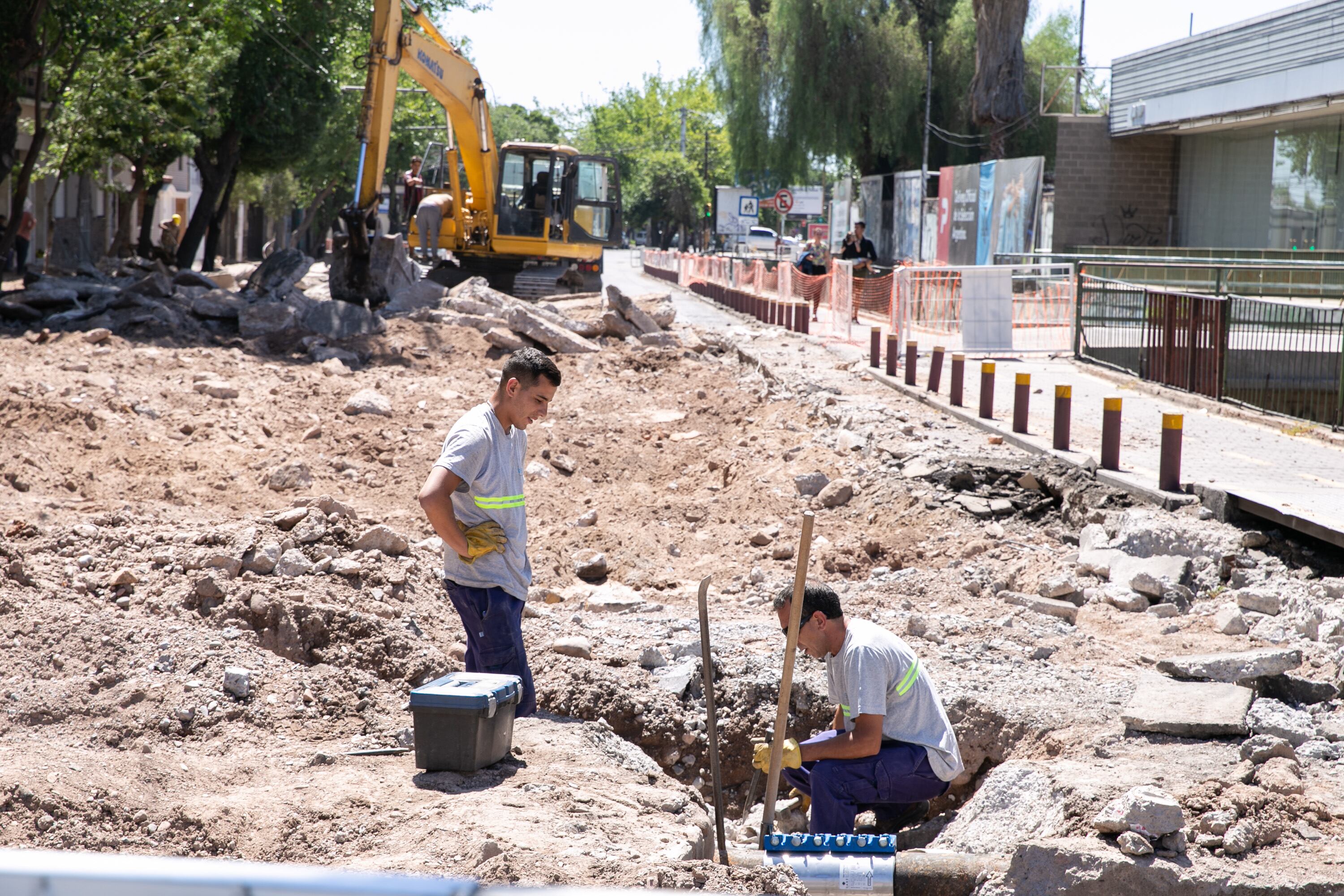 Iniciaron las obras en calle Morón de Ciudad de Mendoza. Foto: Prensa Ciudad de Mendoza