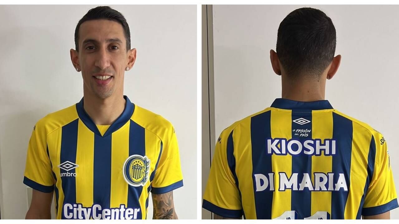 Ángel Di María volvió a vestir la camiseta de Rosario Central