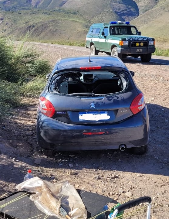 Ocurrió este martes sobre el kilómetro 16 de la ruta nacional 145 - Fuentes Gendarmería Nacional