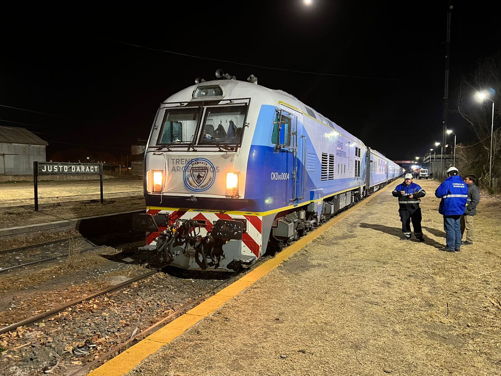 El tren de pasajeros llegó a 400 km de Mendoza: así se vivió el día de fiesta y el sueño de la vuelta. Foto: Gentileza Pablo Anglat.