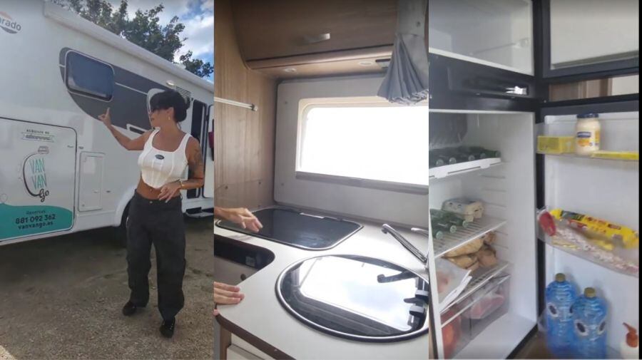 Ivana Nadal mostró el motorhome que alquiló para pasear en España.