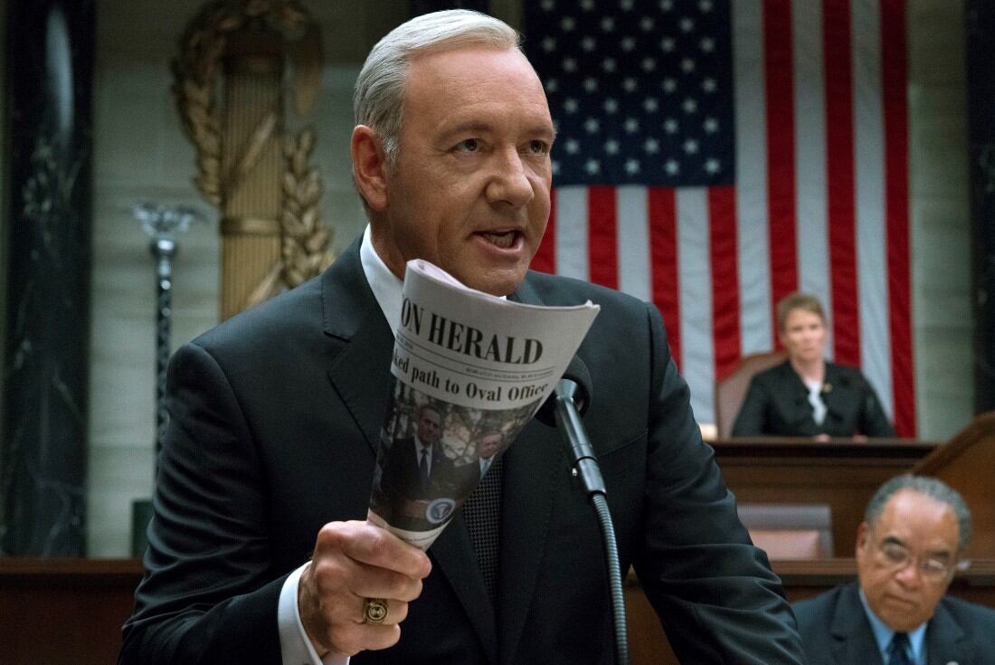 Kevin Spacey como Frank Underwood en "House of cards". (Netflix/AP)