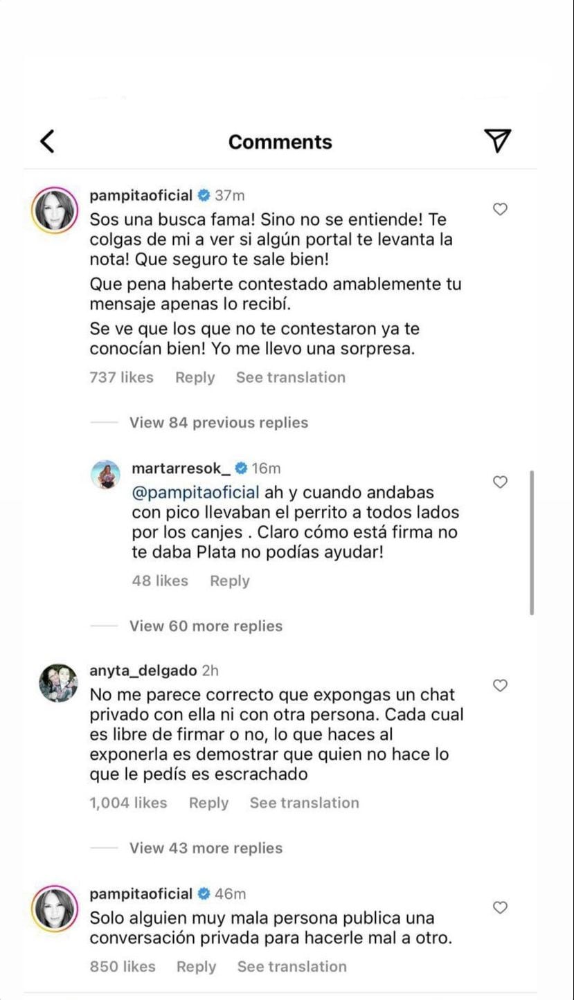 Mar Tarres intentó escrachar a Pampita.