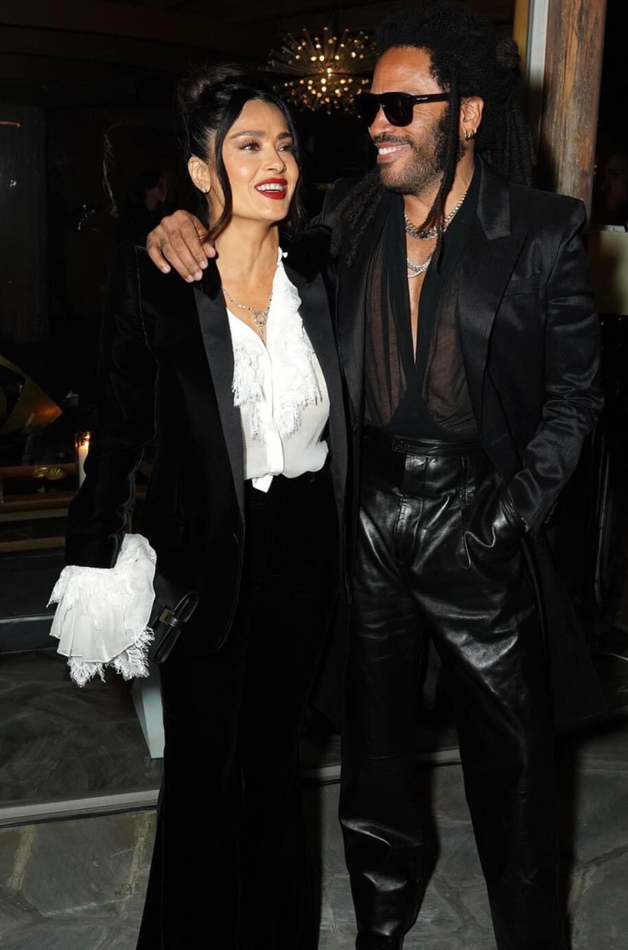 Salma Hayek y Lenny Kravitz. Foto: Natasha Campos.