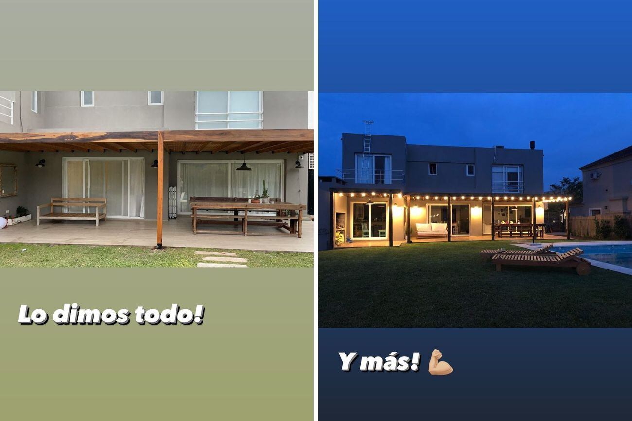 El antes y el después de la casa que Noelia Marzol compró y refaccionó por completo.