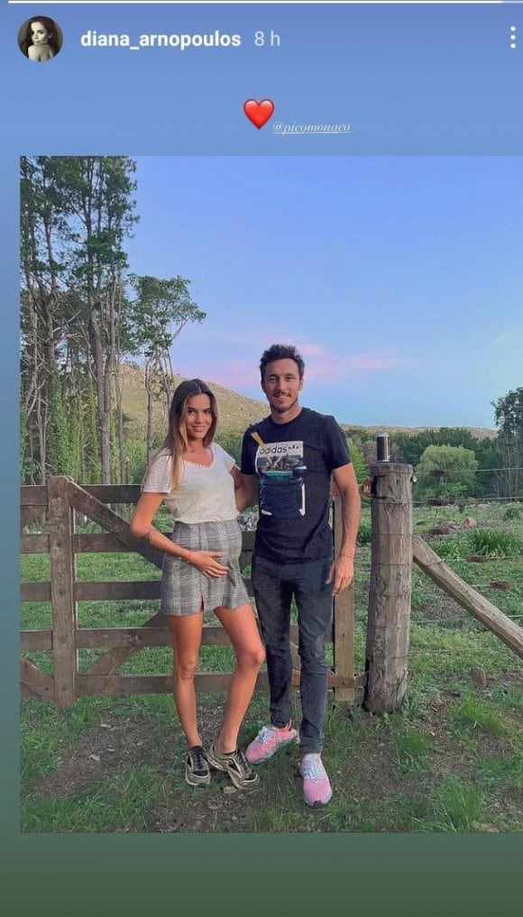 Pico Mónaco y diana disfrutan de la pronta llegada de su hijo.