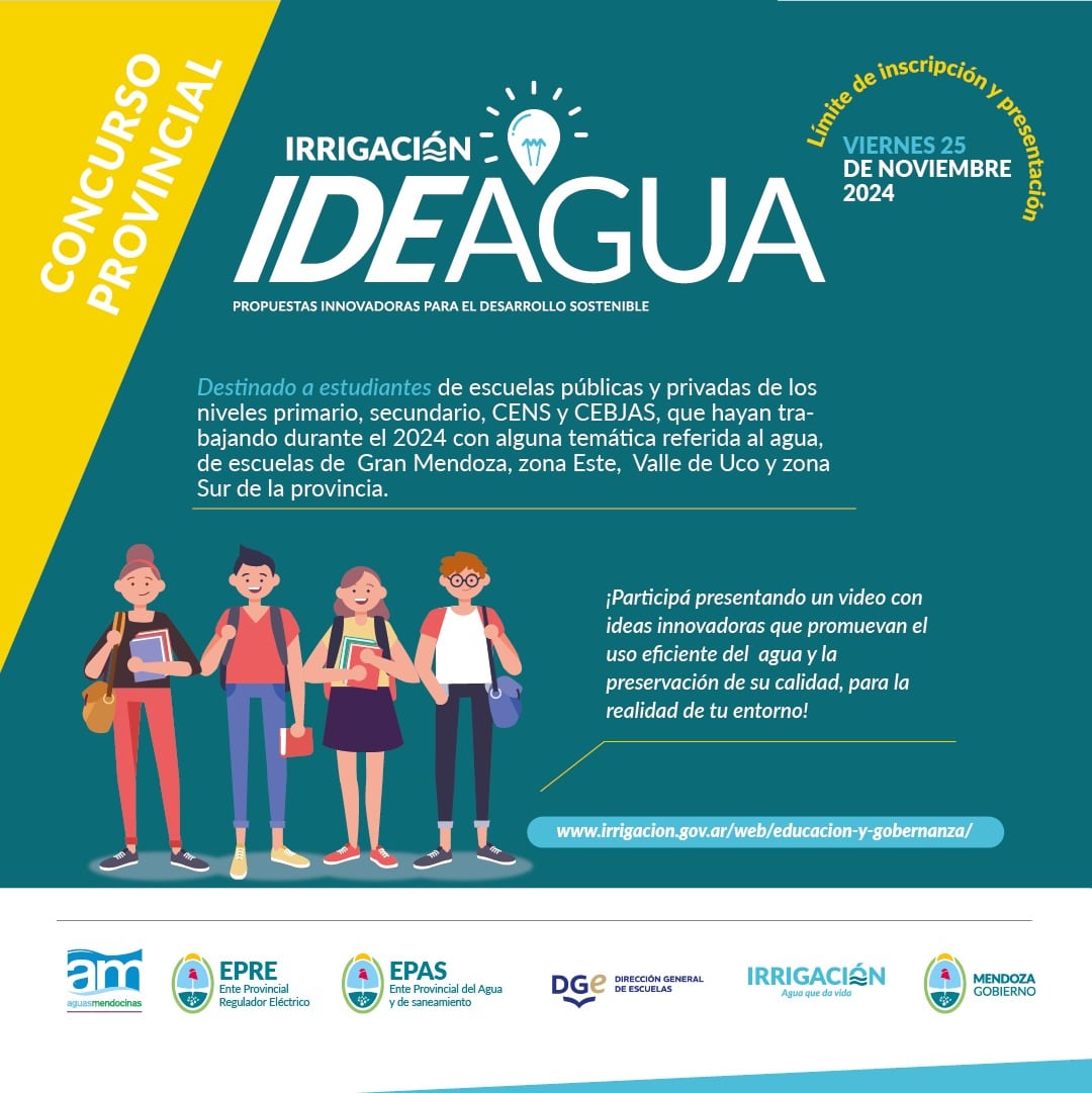 Se lanzó el concurso provincial IDEAGUA 2024, ¡participá!