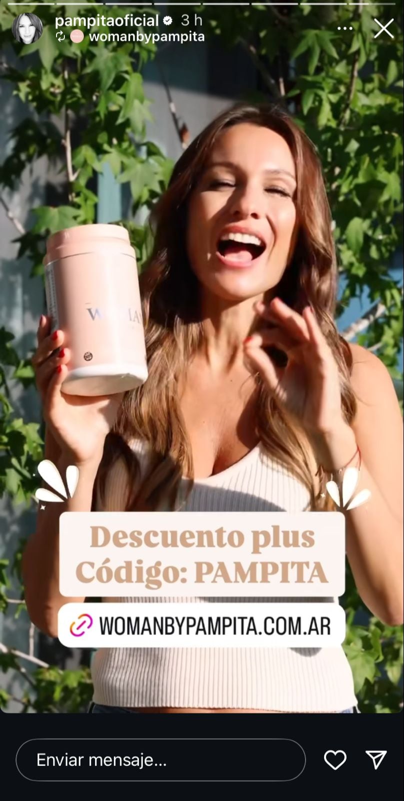 Pampita ganó con la separación al estilo Shakira. Captura de Instagram.