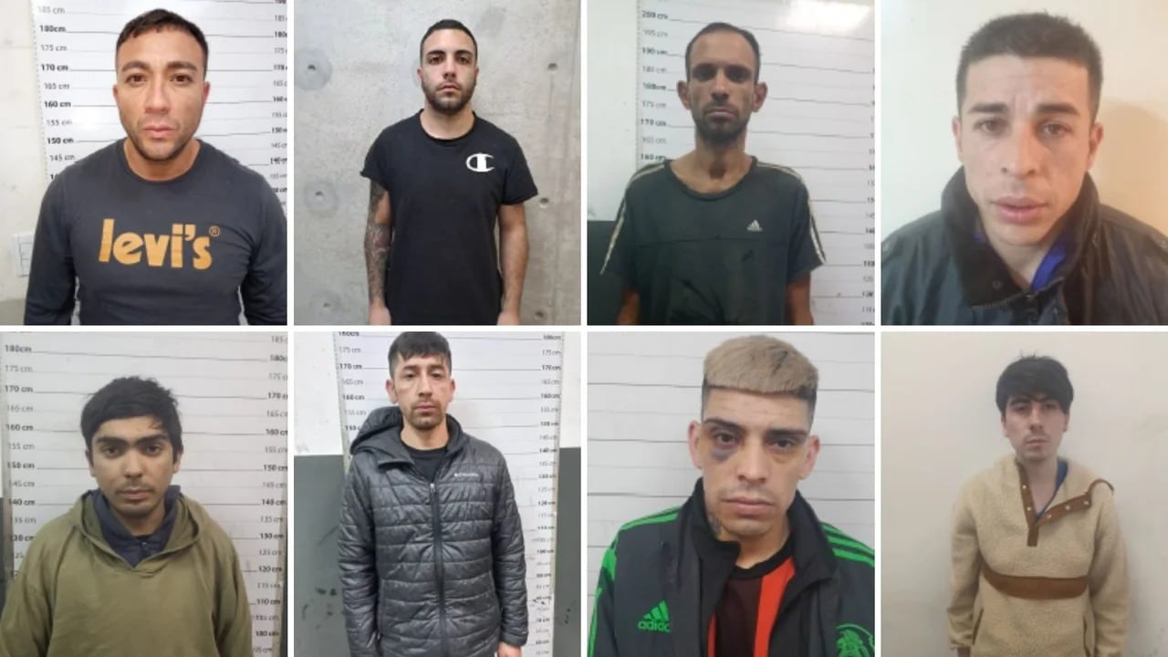 Los detenidos que se fugaron por el boquete de 30 centímetros de diámetro. Foto: Gentileza NA.