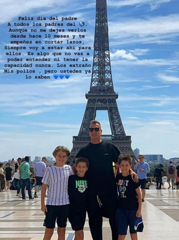 Mensaje de Instagram de Maxi López para el Día del Padre