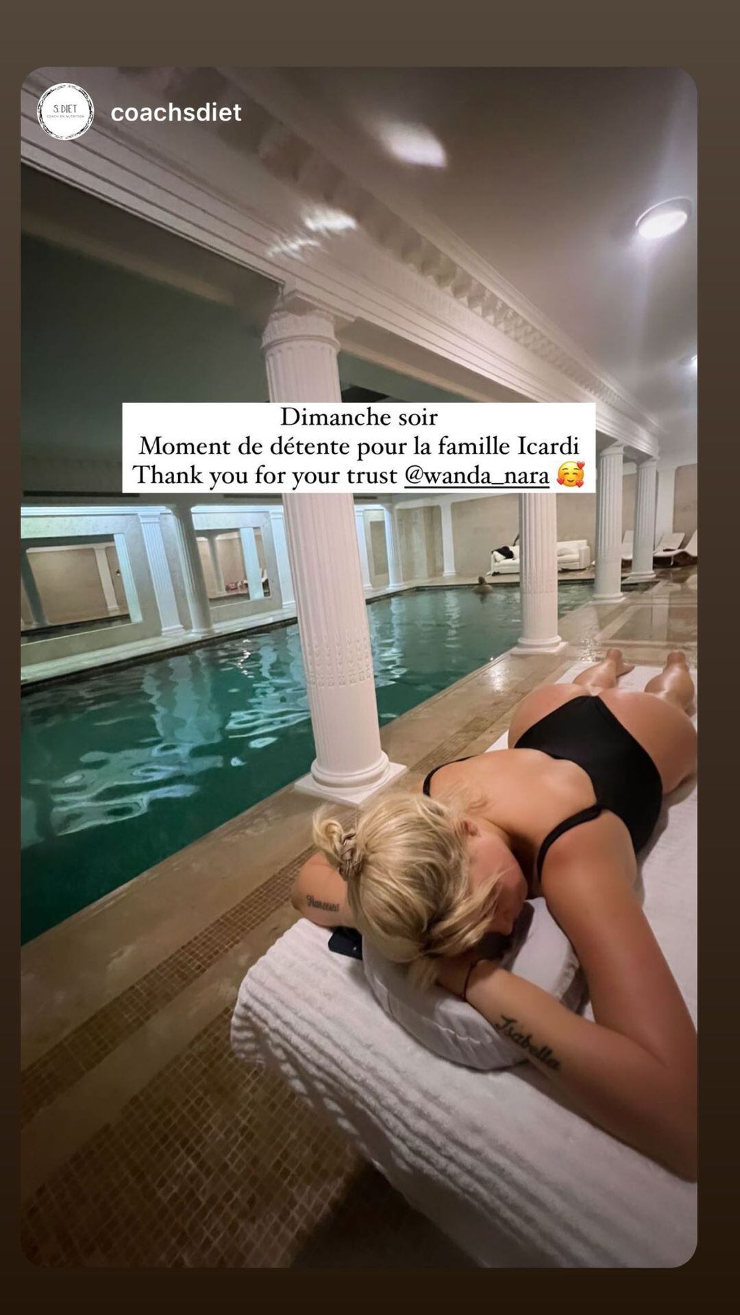 Wanda Nara y su día de spa en su casa de París