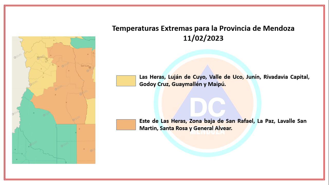 Alerta en Mendoza