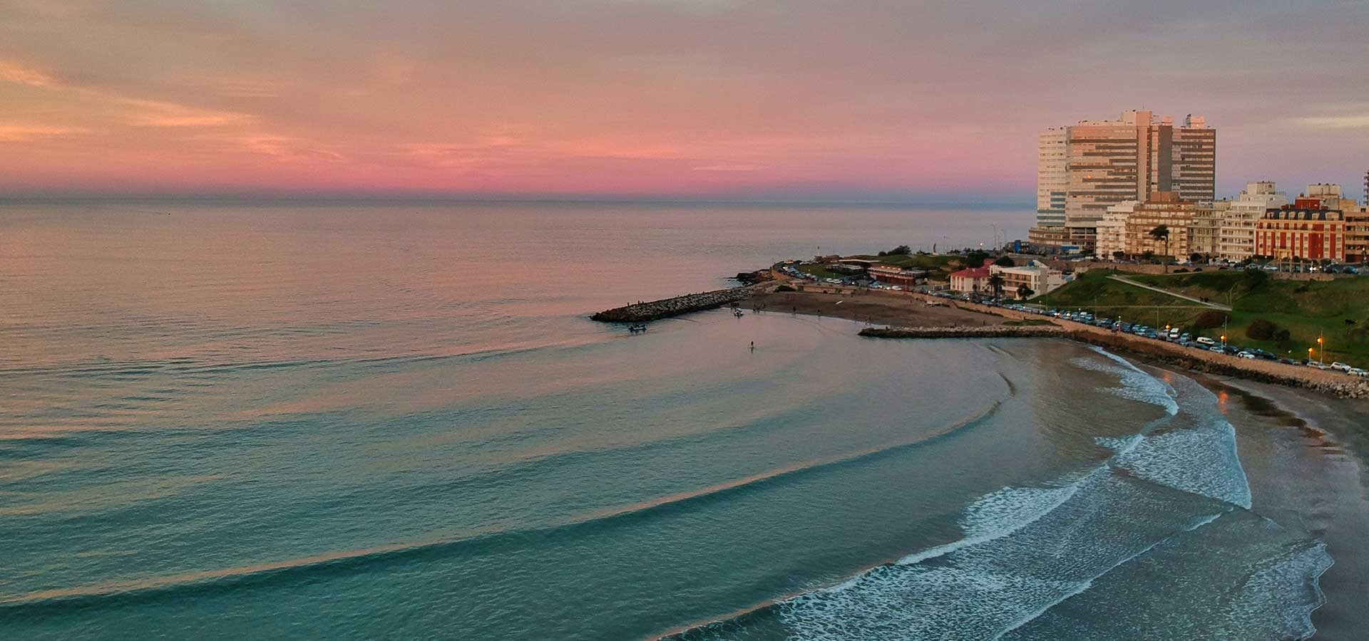 Imágenes de la playa argentina seleccionada