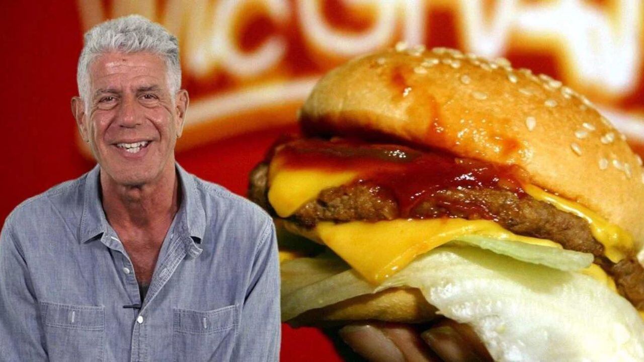 Anthony Bourdain y su recomendación para la hamburguesa ideal. Foto: web.