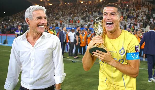 Cristiano Ronaldo celebra el título con Al Nassr