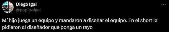 El tuit viral del pantalón con "un rayo".